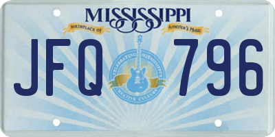 MS license plate JFQ796