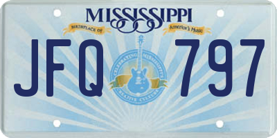 MS license plate JFQ797