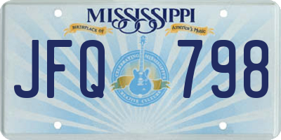 MS license plate JFQ798
