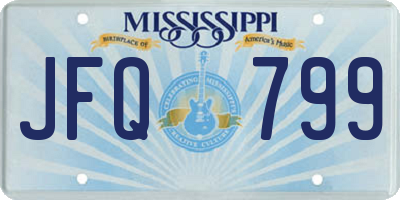 MS license plate JFQ799