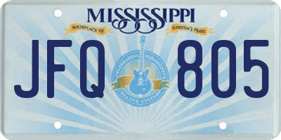 MS license plate JFQ805