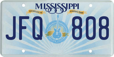 MS license plate JFQ808