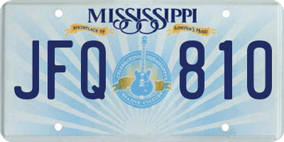 MS license plate JFQ810