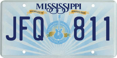 MS license plate JFQ811