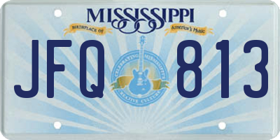 MS license plate JFQ813