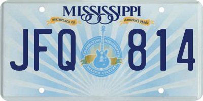MS license plate JFQ814