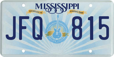 MS license plate JFQ815