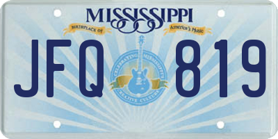MS license plate JFQ819