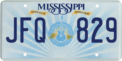 MS license plate JFQ829