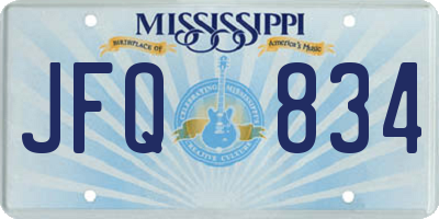 MS license plate JFQ834