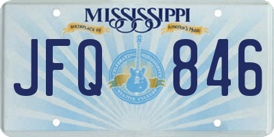 MS license plate JFQ846