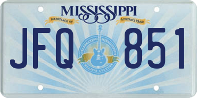MS license plate JFQ851