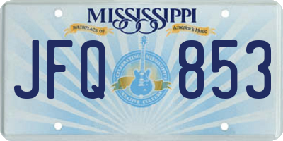 MS license plate JFQ853