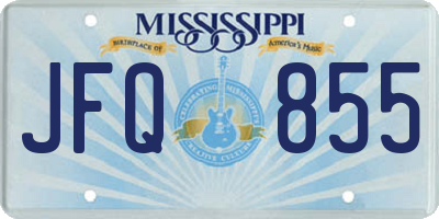 MS license plate JFQ855