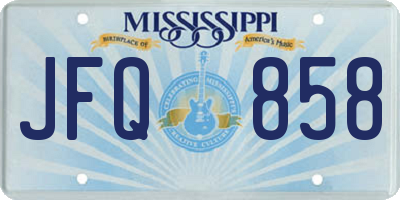 MS license plate JFQ858