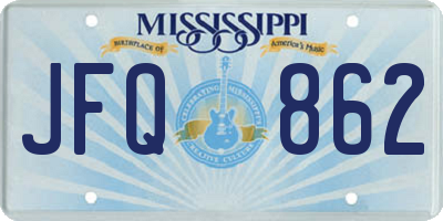 MS license plate JFQ862