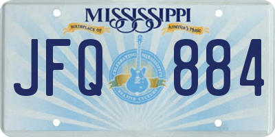 MS license plate JFQ884