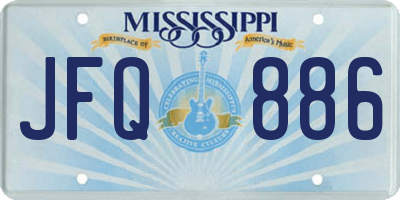 MS license plate JFQ886