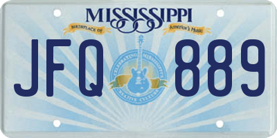 MS license plate JFQ889