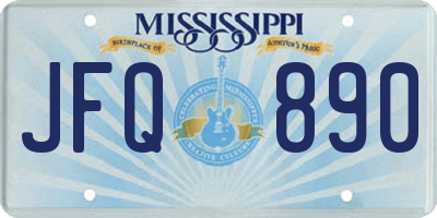 MS license plate JFQ890