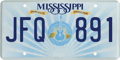 MS license plate JFQ891