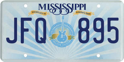 MS license plate JFQ895
