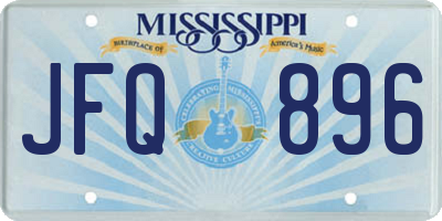 MS license plate JFQ896