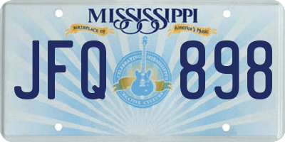 MS license plate JFQ898