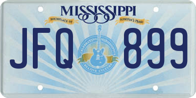 MS license plate JFQ899