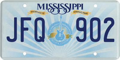 MS license plate JFQ902