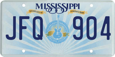 MS license plate JFQ904