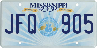 MS license plate JFQ905