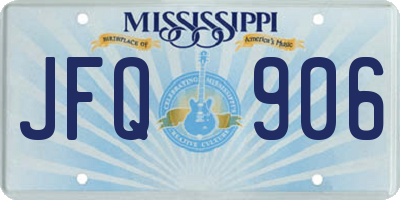 MS license plate JFQ906