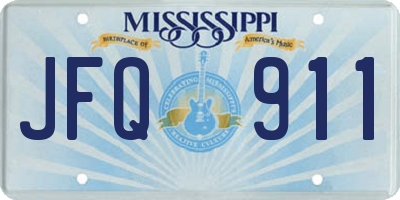 MS license plate JFQ911