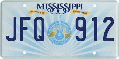 MS license plate JFQ912