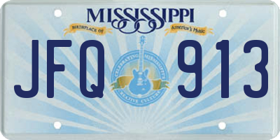 MS license plate JFQ913