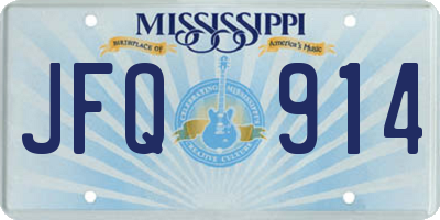 MS license plate JFQ914