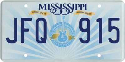 MS license plate JFQ915