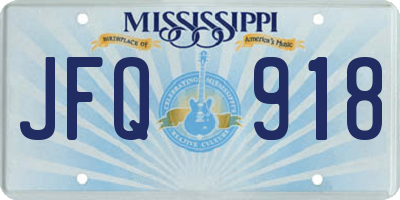 MS license plate JFQ918