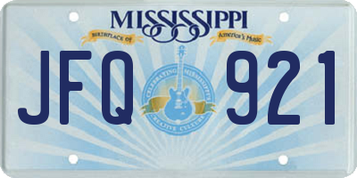 MS license plate JFQ921