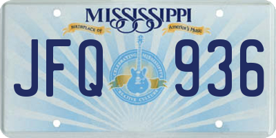 MS license plate JFQ936