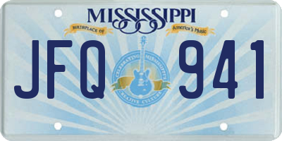 MS license plate JFQ941