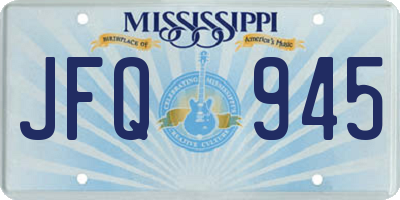 MS license plate JFQ945