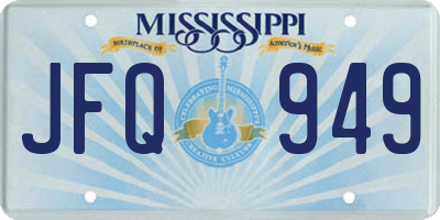 MS license plate JFQ949