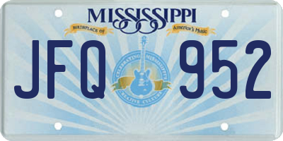 MS license plate JFQ952