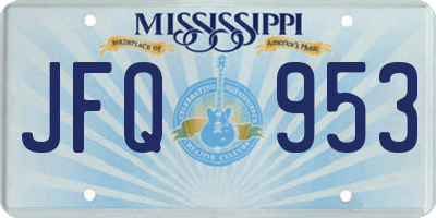 MS license plate JFQ953
