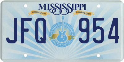 MS license plate JFQ954