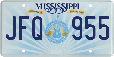 MS license plate JFQ955