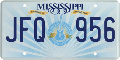 MS license plate JFQ956