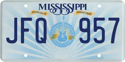 MS license plate JFQ957